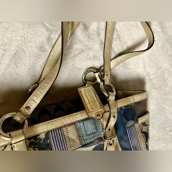 Patchwork Vintage Coach Tote Bag - Picture 9 of 12